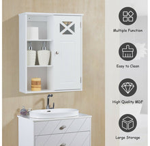 Load image into Gallery viewer, Costway Wall-Mounted 2-Shelf Decorative Door Medicine Cabinet
