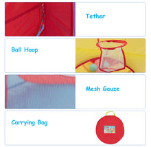 Load image into Gallery viewer, 7-Piece Kids Ball Pit Tunnel Play Tent
