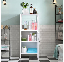 Load image into Gallery viewer, Costway White Bathroom Towels Storage Cabinet
