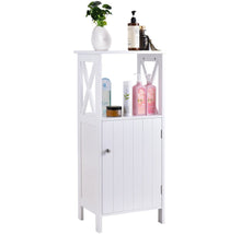 Load image into Gallery viewer, Costway White Bathroom Towels Storage Cabinet
