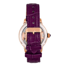 Load image into Gallery viewer, Empress Rania Mechanical Semi-Skeleton Leather-Band Watch
