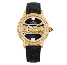 Load image into Gallery viewer, Empress Rania Mechanical Semi-Skeleton Leather-Band Watch
