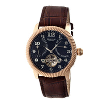 Load image into Gallery viewer, Heritor Piccard Automatic Semi-Skeleton Leather-Band Watch

