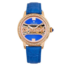 Load image into Gallery viewer, Empress Rania Mechanical Semi-Skeleton Leather-Band Watch
