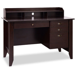 4-Drawer Writing Desk with Upper Shelf