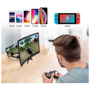 12'' 3D Curved Screen Magnifier for Mobile Phones