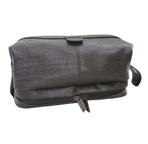 Amerileather Printed Leather Toiletry Bag