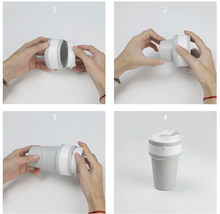 Load image into Gallery viewer, Collapsible 15-ounce Silicone Travel Cup
