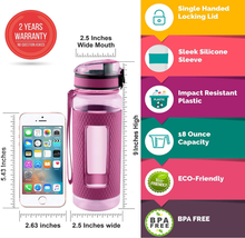 Load image into Gallery viewer, 25oz Sports Water Bottle with Silicone Sleeve and Leak Proof Lid
