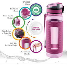 Load image into Gallery viewer, 25oz Sports Water Bottle with Silicone Sleeve and Leak Proof Lid
