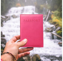 Load image into Gallery viewer, Colorful Faux Leather Passport Cover

