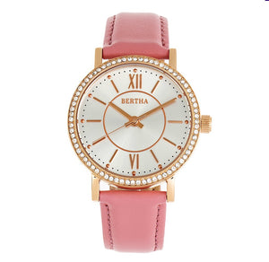 Bertha Lydia Women's Leather-Band Watch