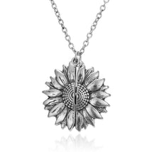 Load image into Gallery viewer, &quot;You Are My Sunshine&quot; Open Sunflower Necklace in 14K Gold Plating
