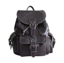 Load image into Gallery viewer, Amerileather Vacationer Jumbo Dark Brown Leather Backpack
