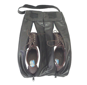 Amerileather Black Leather Golf Shoe Bag