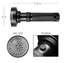 Load image into Gallery viewer, KOBRA 100LED Black Light Flashlight for Stain Inspection
