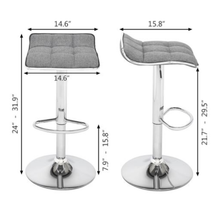 Load image into Gallery viewer, Curved Top Adjustable Height Bar Stools (Set of 2)
