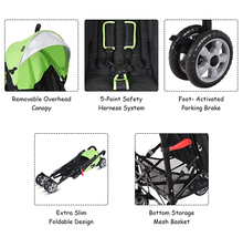 Load image into Gallery viewer, Costway Folding Lightweight Umbrella Travel Stroller with Storage
