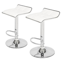 Load image into Gallery viewer, Curved Top Adjustable Height Bar Stools (Set of 2)
